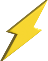 3d icon of lightning png