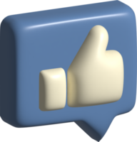 3d icon of like thumbs png