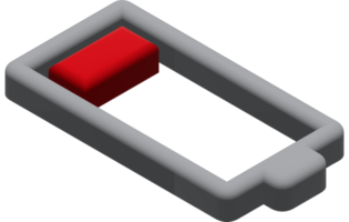 Batteriestand 3D-Symbol png