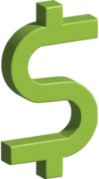 3D-Symbol-Dollar png