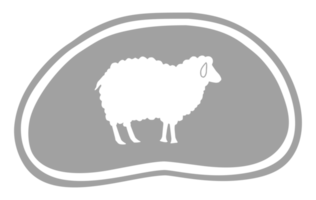 Lamb Meat Icon Symbol for Pictogram, Apps, Logo, Art Illustration, Website or Graphic Design Element. Format PNG