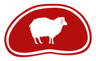 symbole d'icône de viande d'agneau pour le pictogramme, les applications, le logo, l'illustration d'art, le site Web ou l'élément de conception graphique. formatpng png