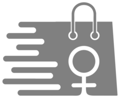 Symbol für weibliche Tasche oder Frauentasche für Logo, Piktogramm, Kunstillustration, Apps oder Grafikdesignelement. PNG-Format png