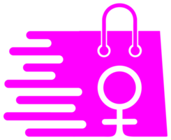 Female Bag or Woman Bag Icon Symbol for Logo, Pictogram, Art Illustration, Apps or Graphic Design Element. Format PNG