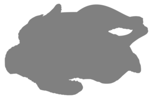 silhouette de la viande de poulet pour le logo, les applications, le site Web, le pictogramme, l'illustration d'art ou l'élément de conception graphique. formatpng png