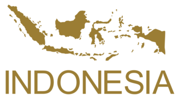 Indonesia carta geografica per app, arte illustrazione, sito web, pittogramma, Infografica o grafico design elemento. formato png