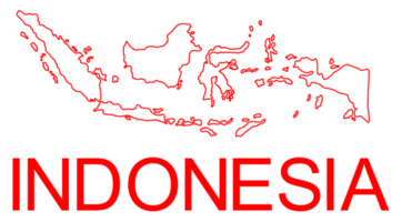 mapa da indonésia para aplicativo, ilustração de arte, site, pictograma, infográfico ou elemento de design gráfico. formato png