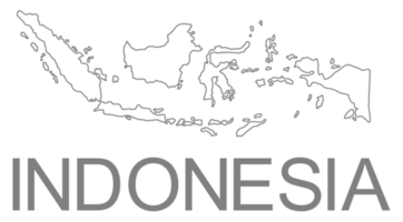 mapa de indonesia para aplicación, ilustración de arte, sitio web, pictograma, infografía o elemento de diseño gráfico. formato png