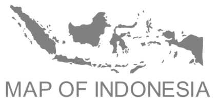 Indonesia carta geografica per app, arte illustrazione, sito web, pittogramma, Infografica o grafico design elemento. formato png