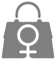 Female Bag or Woman Bag Icon Symbol for Logo, Pictogram, Art Illustration, Apps or Graphic Design Element. Format PNG