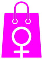 bolsa feminina ou símbolo de ícone de bolsa de mulher para logotipo, pictograma, ilustração de arte, aplicativos ou elemento de design gráfico. formato png