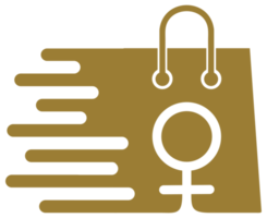 bolso femenino o símbolo de icono de bolso femenino para logotipo, pictograma, ilustración de arte, aplicaciones o elemento de diseño gráfico. formato png