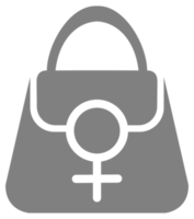 symbole d'icône de sac féminin ou de sac féminin pour le logo, le pictogramme, l'illustration artistique, les applications ou l'élément de conception graphique. formatpng png