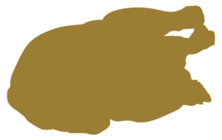 silhouette de la viande de poulet pour le logo, les applications, le site Web, le pictogramme, l'illustration d'art ou l'élément de conception graphique. formatpng png