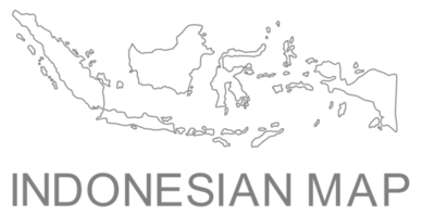 Indonesien-Karte für App, Kunstillustration, Website, Piktogramm, Infografik oder Grafikdesignelement. PNG-Format png