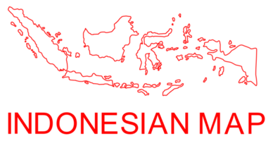 Indonesia Map for App, Art Illustration, Website, Pictogram, Infographic or Graphic Design Element. Format PNG