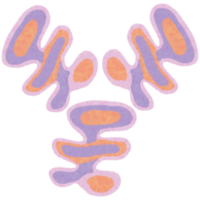 söt abstrakt oregelbunden illustration png