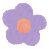 carino kawaii colorato matita fiore pastello png