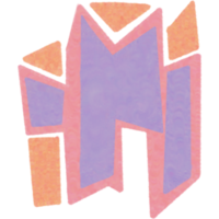 geometrico mano disegnato kawaii illustrazione png