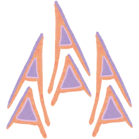 formes abstraites de triangle mignon kawaii png