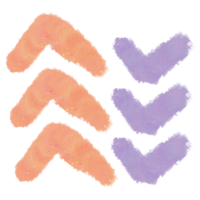 Cute Colored Pencil Arrow Direction png