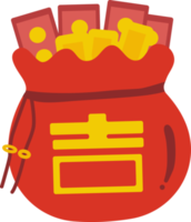 Antique money bag, Chinese New Year festival. png