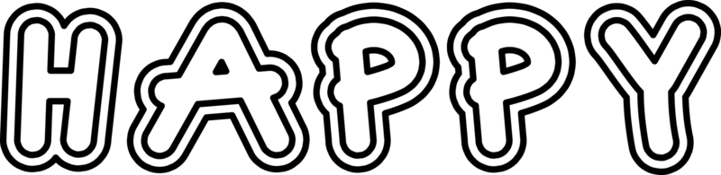 decoración de frase de texto de letras de moda en blanco y negro png