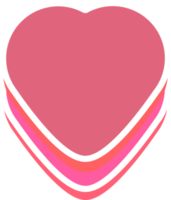 aesthetics cute heart shape sticker decoration png