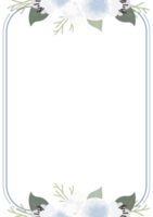 quadro de coroa de buquê de flores azul e branco lindo estilo simples png