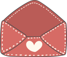 mignon doux valentine amour lettre enveloppe doodle dessin animé dessin à la main png