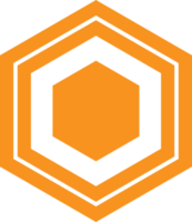 design geométrico moderno de forma hexagonal png