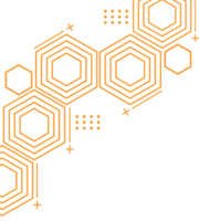 moderno geometrico esagonale forma design png