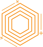 modernes geometrisches sechseckiges formdesign png