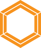 diseño geométrico moderno de forma hexagonal png