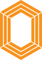 design geométrico moderno de forma hexagonal png