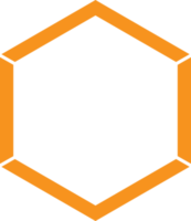 diseño geométrico moderno de forma hexagonal png