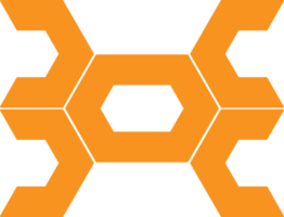 diseño geométrico moderno de forma hexagonal png