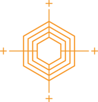 design geométrico moderno de forma hexagonal png