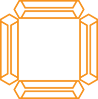 design geométrico moderno de forma hexagonal png