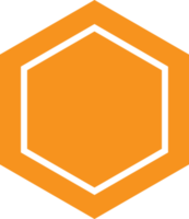 diseño geométrico moderno de forma hexagonal png