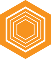 diseño geométrico moderno de forma hexagonal png