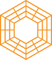 design geométrico moderno de forma hexagonal png