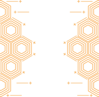 diseño geométrico moderno de forma hexagonal png