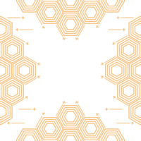 diseño geométrico moderno de forma hexagonal png