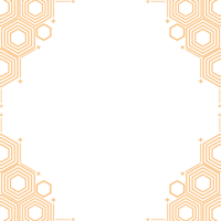 diseño geométrico moderno de forma hexagonal png