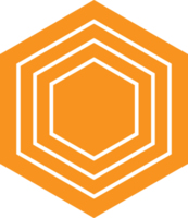 diseño geométrico moderno de forma hexagonal png