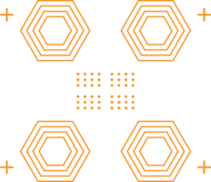 modern geometric hexagonal shape design png