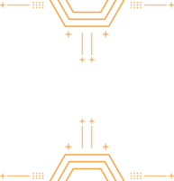 diseño geométrico moderno de forma hexagonal png