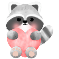 Cute Raccoon illustration png