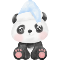 niedliche panda-aquarellillustration png